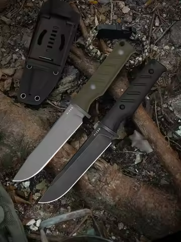 Kizer Fixed Blade Knife Camp 180 1096A1/1096A2 AEB-L Steel Drop Point Blade with G10 Handle Survival