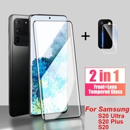 Camera Back Lens Protective Film For Samsung Galaxy S20 Plus S20 Ultra 2-in-1 9H Tempered Glass Film Samsung S20Plus S20Ultra Screen Protector Film Full Coverage Front Film