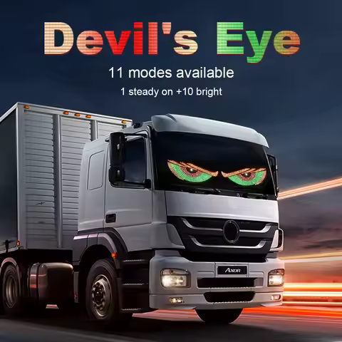 USB Dynamic Devil Eyes Light Car Windshield Dynamic LED Matrix Panel Screen Light for Car Truck Wind