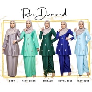 BAJU KURUNG RIAU MODEN DIAMOND KURUNG PLUS SIZE BAJU RAYA 2024 GREY MINT GREEN EMERALD GREEN ROYAL BLUE BABY BLUE LT P2