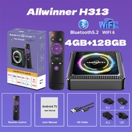 Q7S สมาร์ท Android 14 กล่องทีวี Wifi 6 รองรับ Bluetooth 5.2 สตรีมมิ่ง Media Player Set Top Box