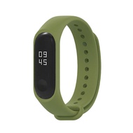 Beson小米3/4代純色矽膠手環錶帶-軍綠色