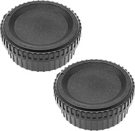 ECSiNG 2 Sets Front Body Cap Rear Lens Cap Replacement Compatible with Nikon D7500 D7200 D7100 D7000