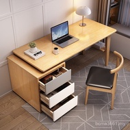 Desk Cabinet Desk Computer Desk with Study Desk sm929#可调家用学习实木职员简约书桌 5Q6D