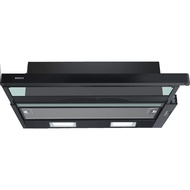 BOSCH 60cm | Slimline Hood Black (DFT63CA61B) | Telescopic cooker hood with strong airflow and slide swtich control