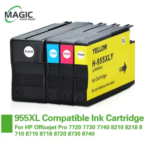 Magic Hero 955XL Compatible Ink Cartridge For HP955XL 955XL Officejet Pro 7720 7730 7740 8210 8218 8