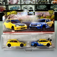 [Card Urat] Hot Wheels Premium 99 Honda Civic Type R EK9 & Honda Civic Type R Spoon FL5 JDM Car Cult