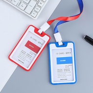 Women Men Plastic ID Credit Bank Card Holder Students Bus Card Case Lanyard Candy Colors Identity Badge Cards Cover