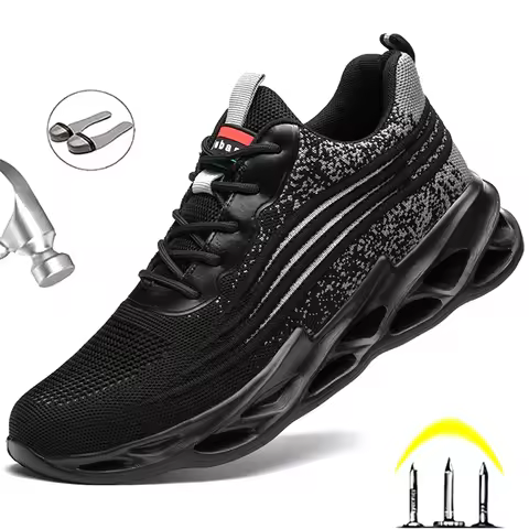 Men Shoes Safety Work Boots Safety Steel Toe Shoes Men Safety Shoes Work Sneakers Indestructible Wor