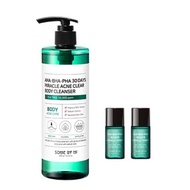 [Some By Mi] AHA BHA PHA 30 Days Miracle Acne Clear Body Cleanser 400ml + Miracle Toner 6ml 2pcs