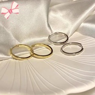 Circle earrings, niche design, plain circle earrings