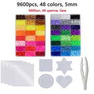 2472สีกล่องชุด Hama ลูกปัดของเล่น2.65Mm Perler การศึกษาเด็ก3D ปริศนา Diy ของเล่นฟิวส์ลูกปัด Pegboard แผ่นรีดผ้ากระดาษ