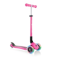 [ORIGINAL] Globber Primo Foldable Lights Sky Neon Pink Scooter