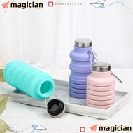 MAGICIAN Foldable Water Bottle, Leakproof BPA Free Collapsible Water Bottle, Portable 17oz With Cara