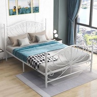 全城熱賣 - 法式復古鐵藝床 單人雙人床 家用床架 臥室黑色金屬床 女生歐式公主床