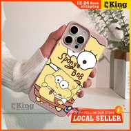 For iphone 17 16 pro Case 15 11 12 13 14 pro max Spongebob as a child Leather 7 8 Plus X XS XR Si