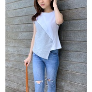 Asymmetrical Sleeveless Top Simple Elegant Top