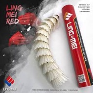 Ling Mei Badminton Shuttlecocks bulutangkis speed 77 Training RED