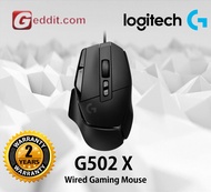 LOGITECH G502X WIRED GAMING MOUSE - LIGHTFORCE HYBRID OPTICAL-MECHANICAL PRIMARY SWITCHES HERO 25K G