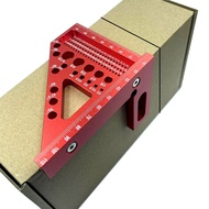 Aluminum Alloy Scale Hole Ruler Woodworking Dedicated Triangle Ruler Line Drawing Ruler Woodworking 