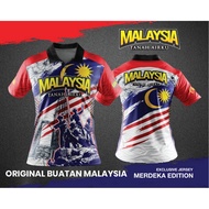 Merdeka Malaysia T-Shirt S - 5XL |   Short Sleeve/Long Sleeve/Collar |   2025 Patriotic Shirt