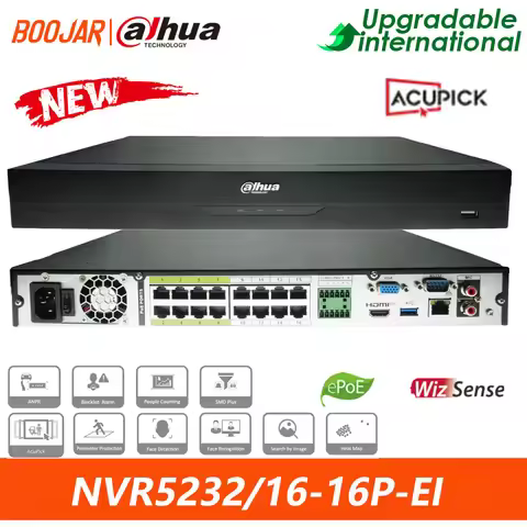 Dahua Original NVR5232/16-16P-EI Dahua 32/16CH 2HDD 1U NETWORK VIDEO RECORDER Supports AcuPick AI Su