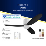 PRISM+ Oasis Ceiling Fan | 3 Blades | Integrated Dimmable Lights | 6 Speed Selection