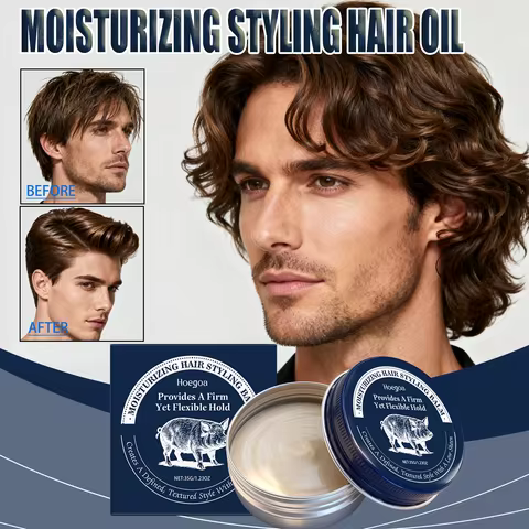 Hair Styling Pomade Mineral Oil White Beeswax Low Shine Strong Hold Non-Greasy Nourishing Smooth Fri
