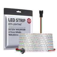 BTF-LIGHTING 12V WS2812B Width 2.7mm RGB IC 160LEDs/m 0807 LED light strip