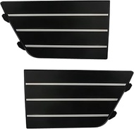 Front Lower Bumper Grill Grille Insert Cover Compatible with Lincoln MKS 2009-2012 LH & RH 1 Pair Bl