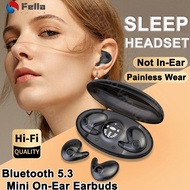 Waterproof Noise Cancelling Sports Headphones/ Invisible Earphone with HD Mic for All Smartphones/ Wireless Hidden Earbuds/ 538 Wireless Headset/ Bluetooth Sleep on-Ear Earbuds