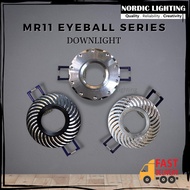 [Set With LED Bulb] Nordic Lighting MR11 Eyeball Casing Downlight Recessed Spotlight Ceiling Light L