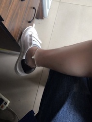 Genuine Goods S999 Sterling Silver round Beads Anklet Female K-style Fashion Minimalist Pure Silver 