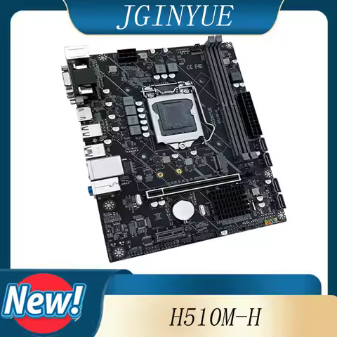 JGINYUE M-ATX H510M-H LGA1200 Motherboard Support Intel Core I3-10100/i5-10400F/i9-10900K/i5-11600K/