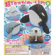 [BTF] Ready Stock IKIMON Capsule Toy Floating Out Ocean Life Plush Doll Explore Head Killer Whale 3G