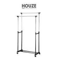 HOUZE - Double Pole Stainless Steel Clothes Hanger