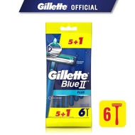[East Malaysia] Gillette Blue II Plus Disposable Razors [Buy 5 Free 1]