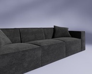 'Carbon Black' Color - 3 Seater Sofa - Rove Lab
