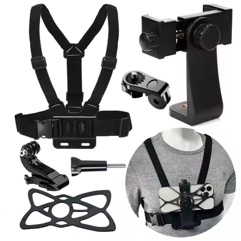 Chest Strap With 360 Rotation Phone Mount Belt For Gopro Hero 12 11 10 9 8 7 iPhone 13 14 Pro Max in