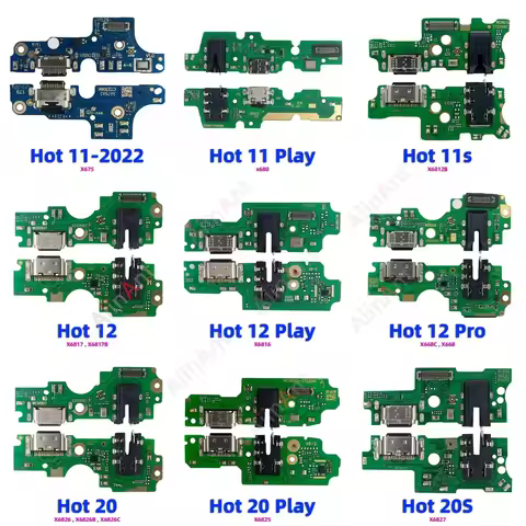 AiinAnt For Infinix Hot 11 12 Pro Play 11s 12i 20i 20s 4G 5G Dock Mic USB Charger Board Charging Con