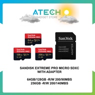 Sandisk Extreme Pro 4K Up to 200MB/s MicroSD Card With Adapter (64GB/128GB/256GB)