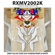 Rapido Cover Set Yamaha XMAX 250/300 (Year 2023) Gundam Series (8) White Red Accessories Motor X MAX putih merah