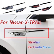 1Set Car Fender Stainless Steel Side Label For Nissan X-Trail Xtrail T30 T31 T32 2014-2022 Accessori