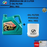 Perodua 0W-20 Engine Oil 3L + Oil Filter For Perodua ( R01 / R02 )