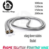 Flexible stainless steel bidet shower hose 1 METER 120cm 150cm 200cm hose SS 1/ 2 INCH