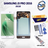 LCD SAMSUNG J3110 / GALAXY J3 PRO 2016 KONTRAS ORIGINAL FULLSET  FREE TOOLSET + LEM LCD