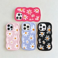 Vintage Sketch Daisy Flower Case For OPPO A78 A58 A98 A76 A36 A74 A5 A9 2020 F9 F11 Pro Realme C11 2