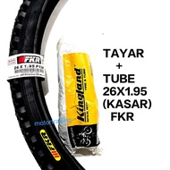 (1 SET) 26" BASIKAL TAYAR + TUBE 26X1.95 ( KASAR)