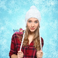 HITAM Yooberry women's hat Knitted Beanie Hat for Women Adults Teens Princess Frozen - Black B4D1 EX
