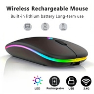 Wireless Rechargeable Mouse LED Backlight Bluetooth Gaming Mouse For Laptop PC